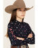 Ariat Girls' Team Kirby Long Sleeve Button Down Western Shirt, Navy, hi-res