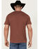 Image #4 - Wrangler Men's Basic Logo Short Sleeve Graphic Print T-Shirt , Burgundy, hi-res