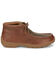 Justin Men's Cowhide Leather Ostrich Vamp Casual Shoe - Moc Toe , Brown, hi-res