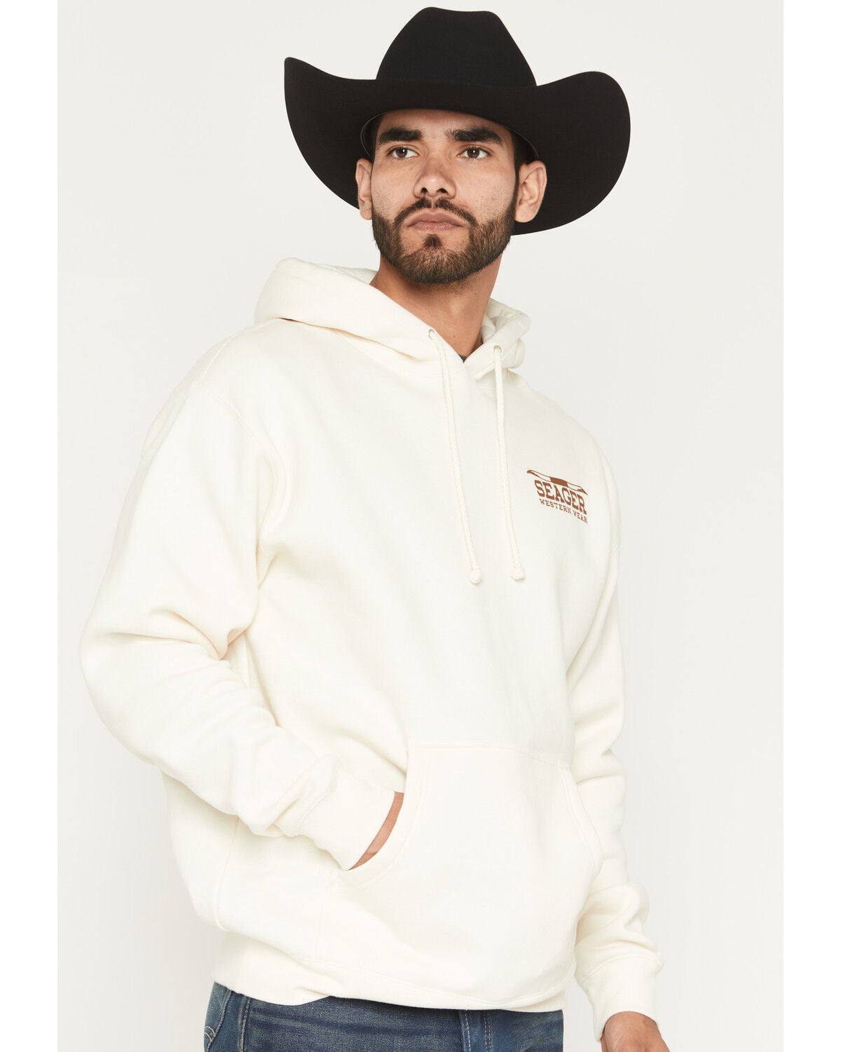 Seager Men's The Herd Graphic Hooded Sweatshirt, Cream, hi-res