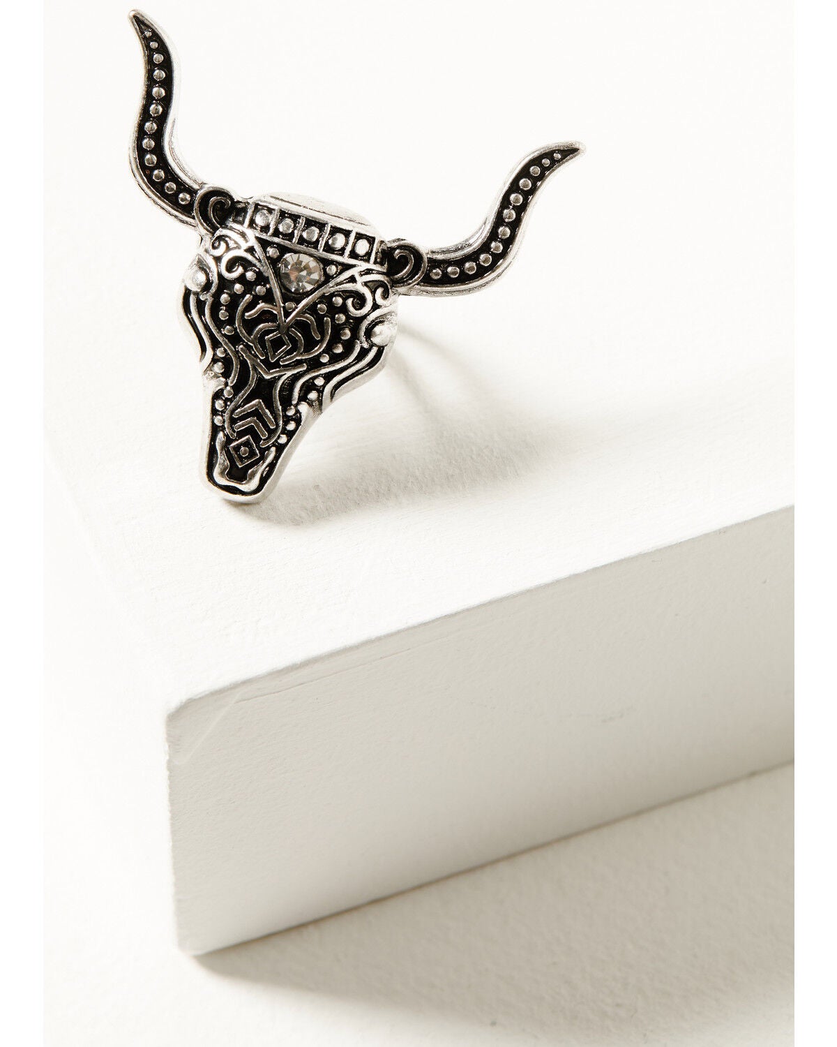 Shyanne Women's Sierra Winter Longhorn Statement Ring, Silver, hi-res