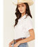 Image #2 - Ariat Women's VentTEK Solid Short Sleeve Button-Down Stretch Western Shirt, White, hi-res