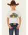 Image #1 - John Deere Little Boys' Digital Tractor Short Sleeve Graphic T-Shirt , Off White, hi-res