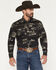 Image #1 - Cowboy Hardware Men's Western Scenery Print Long Sleeve Snap Stretch Western Shirt, Black, hi-res