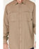 Image #3 - Hawx Men's FR Vented Solid Long Sleeve Button Down Work Shirt - Big , Taupe, hi-res