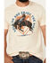 Image #3 - RANK 45® Men's Hold On And Enjoy The Ride Short Sleeve Graphic T-Shirt , Cream, hi-res