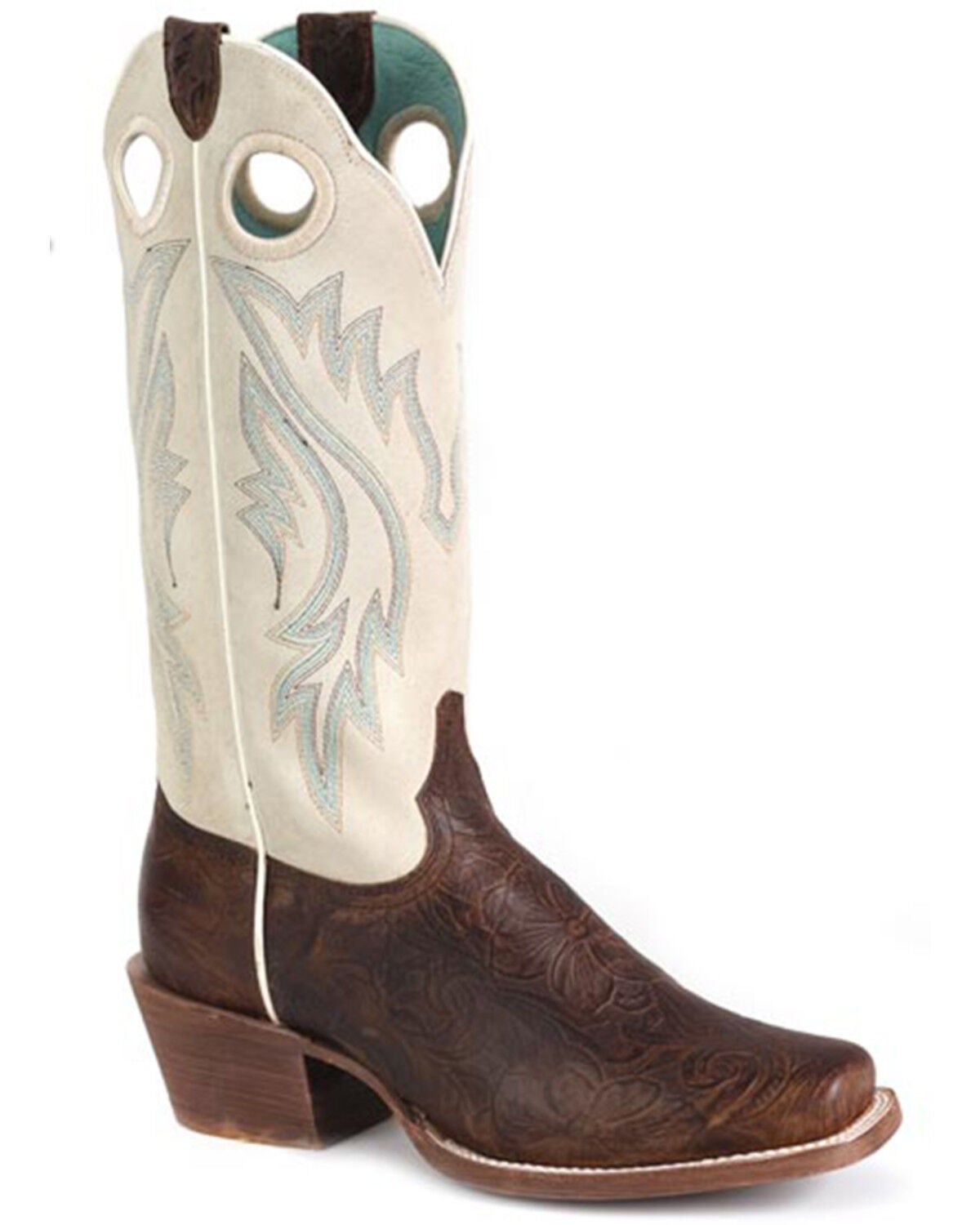Roper Women's Ride 'Em Cowgirl Western Boots - Square Toe, Brown, hi-res