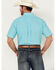 Image #4 - Ariat Men's Wrinkle Free Sterling Plaid Print Classic Fit Button-Down Shirt - Tall , Turquoise, hi-res