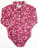 Image #1 - Shyanne Toddler Girls' Long Sleeve Floral Print Onesie, Fuchsia, hi-res
