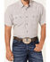 Image #3 - Moonshine Spirit Men's Static Geo Print Short Sleeve Snap Western Shirt , White, hi-res