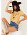 Image #1 - Bandit Women's Steer Head Graphic Tee, Mustard, hi-res