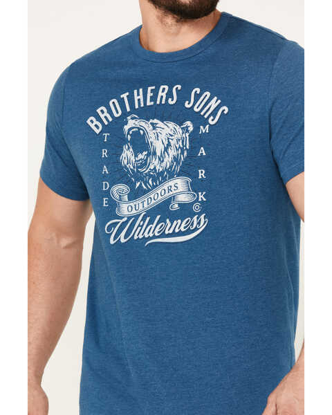 Image #3 - Brothers and Sons Men's Wilderness Bear Short Sleeve Graphic T-Shirt, Navy, hi-res
