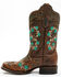 Corral Women's Studded Floral Embroidery Western Boots - Square Toe, Brown, hi-res