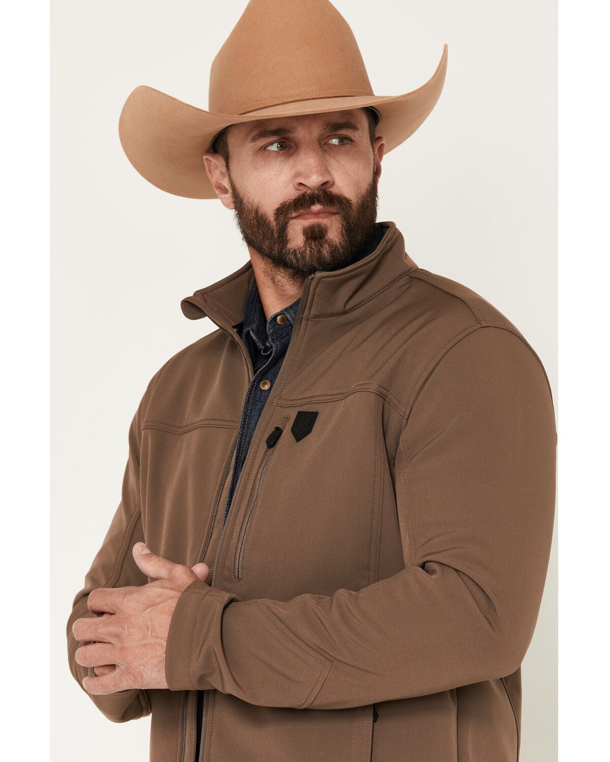 Image #2 - RANK 45&reg; Men's Richwood Softshell Jacket - Big, Brown, hi-res