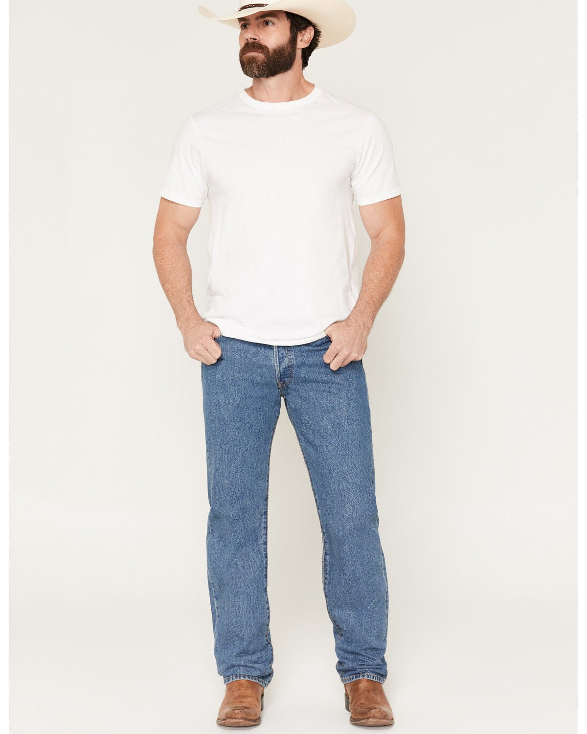 Image #1 - Levi's Men's 501 Original Prewashed Regular Straight Leg Jeans, Stonewash, hi-res