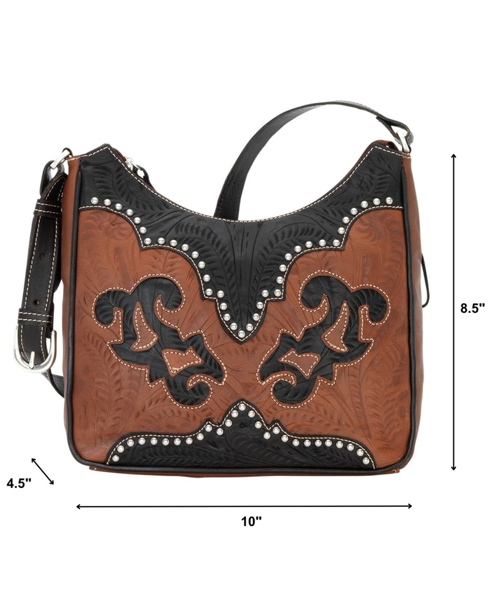 Image #3 - American West Annie's Secret Collection Concealed Carry Shoulder Bag, Brown, hi-res