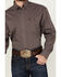 Image #3 - Wrangler Men's Classics Geo Print Long Sleeve Button-Down Western Shirt - Big, Burgundy, hi-res