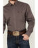 Image #3 - Wrangler Men's Classics Geo Print Long Sleeve Button-Down Western Shirt - Big , Burgundy, hi-res