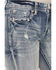 Image #4 - Grace in LA Women's Light Wash Mid Rise Geo Embroidered Pocket Bootcut Jeans , Light Wash, hi-res