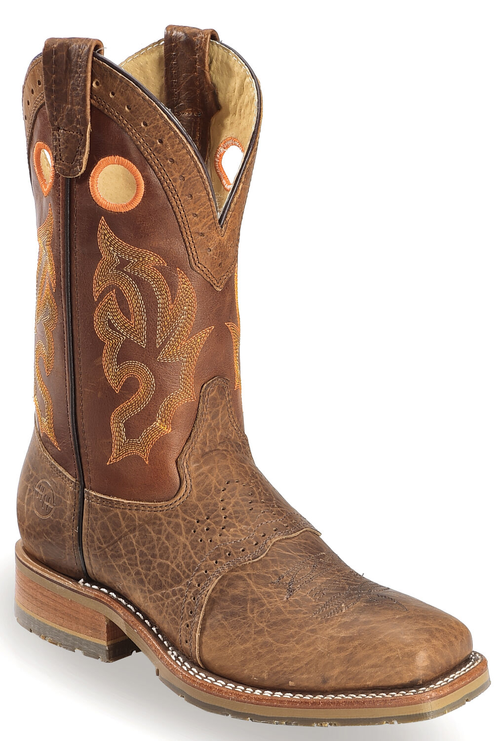 Image #1 - Double H Men's Domestic I.C.E. Roper Boots - Steel Toe, Brown, hi-res