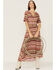 Image #1 - Stetson Women's Southwestern Sunset Serape Print Wrap Dress, , hi-res