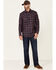 Cody James Men's FR Plaid Print Long Sleeve Work Shirt , Indigo, hi-res