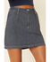 Image #2 - Lee Women's Herringbone Mini Skirt, Blue, hi-res