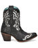 Image #2 - Corral Women's Inlay Studded Western Fashion Booties - Pointed Toe , Black/white, hi-res