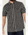 Image #3 - Moonshine Spirit Men's Flock Striped Short Sleeve Snap Western Shirt, Black, hi-res