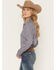 Image #2 - Cinch Women's Geo Print Long Sleeve Button-Down Stretch Western Shirt, Purple, hi-res