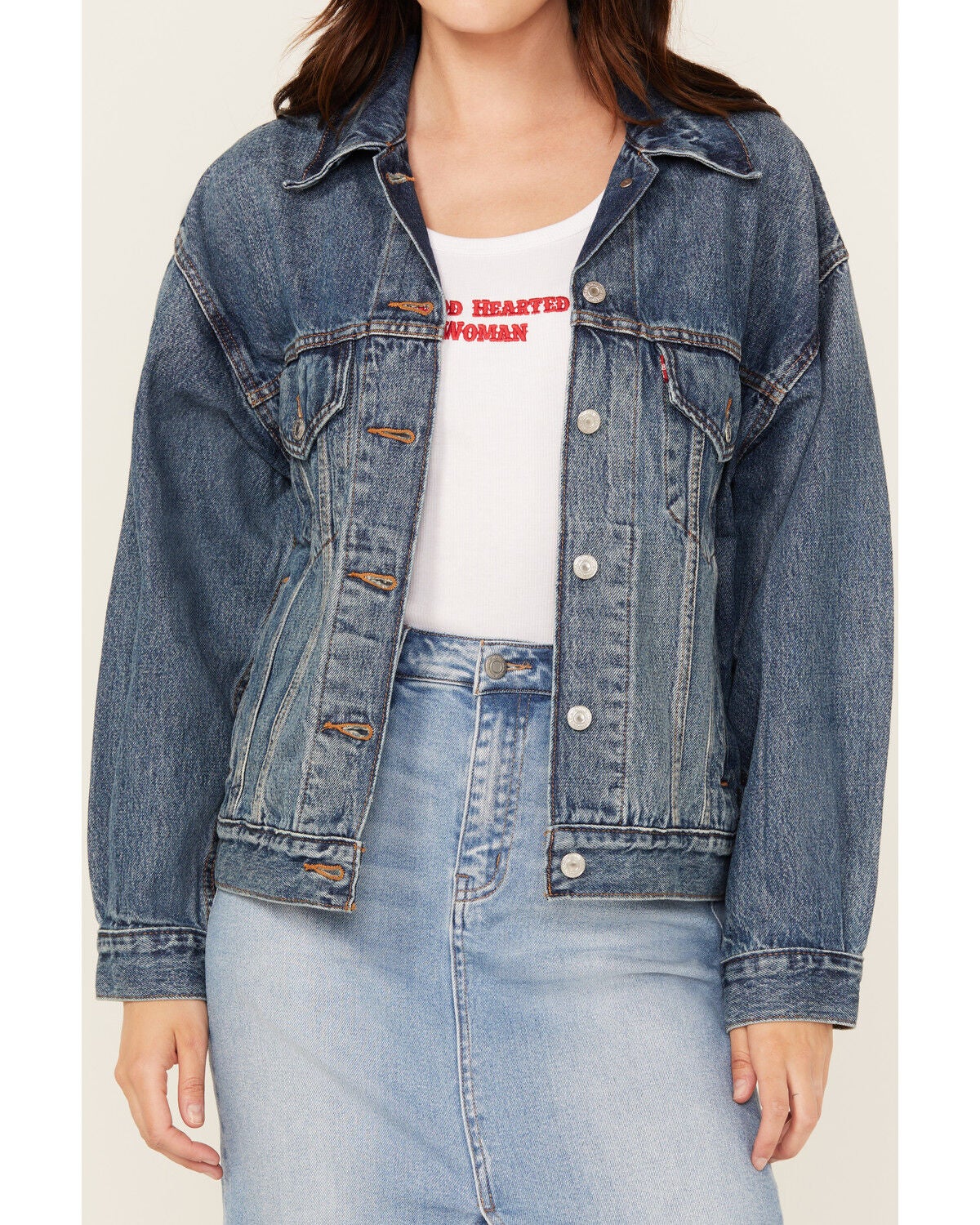 Image #3 - Levi's Women's Turning Heads 90's Trucker Jacket, Medium Wash, hi-res