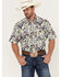 Image #1 - Ariat Men's Blaine Floral Print Short Sleeve Button Down Western Shirt , White, hi-res