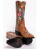 Macie Bean Women's Rose Garden Western Boots - Snip Toe, Honey, hi-res