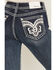 Image #2 - Grace in LA Women's Medium Wash Mid Rise Embellished Bootcut Stretch Denim Jeans, Medium Wash, hi-res