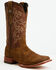 Image #1 - Tanner Mark Men's Ruff Out Suede Western Boots - Broad Square Toe, Brown, hi-res