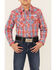 Image #3 - Wrangler Boys' Logo Plaid Print Long Sleeve Snap Western Shirt, Red, hi-res
