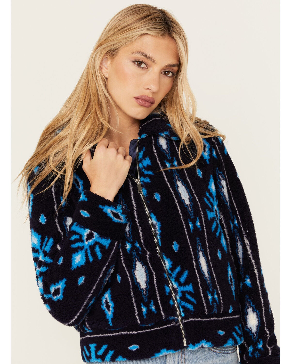 Band of the Free Women's Melrose Jacket, Blue, hi-res