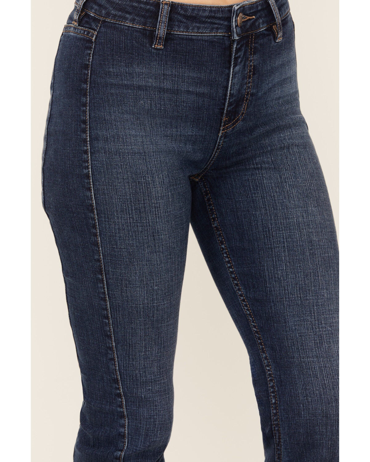 Image #2 - Shyanne Women's Luna High Rise Flare Stretch Denim Jeans, Dark Wash, hi-res