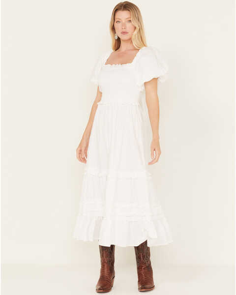 Image #2 - Cleobella Women's Cherith Tier Midi Dress, White, hi-res