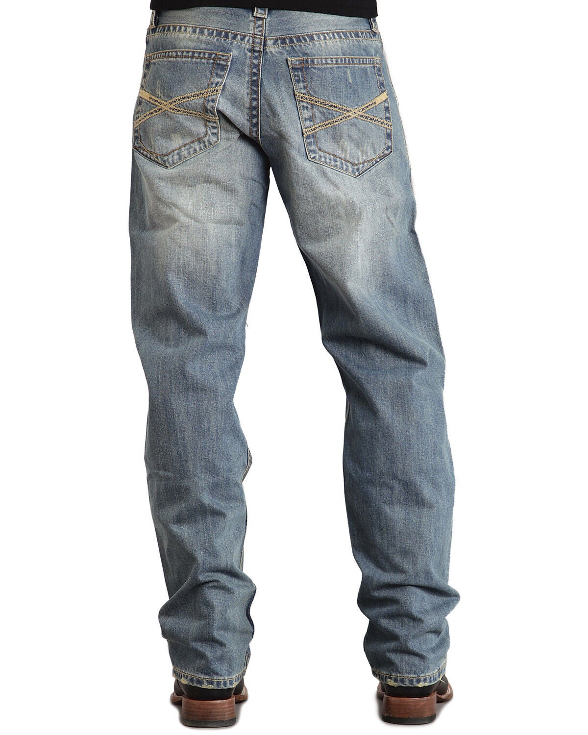 Stetson 1520 Fit Classic "X" Stitched Jeans - Big & Tall, Med Wash, hi-res