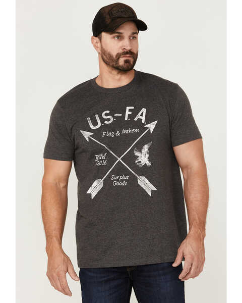 Image #1 - Flag & Anthem Men's Surplus Goods Graphic T-Shirt , Charcoal, hi-res