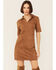Image #4 - Paper Crane Women's Short Sleeve Faux Suede Shirt Dress, , hi-res