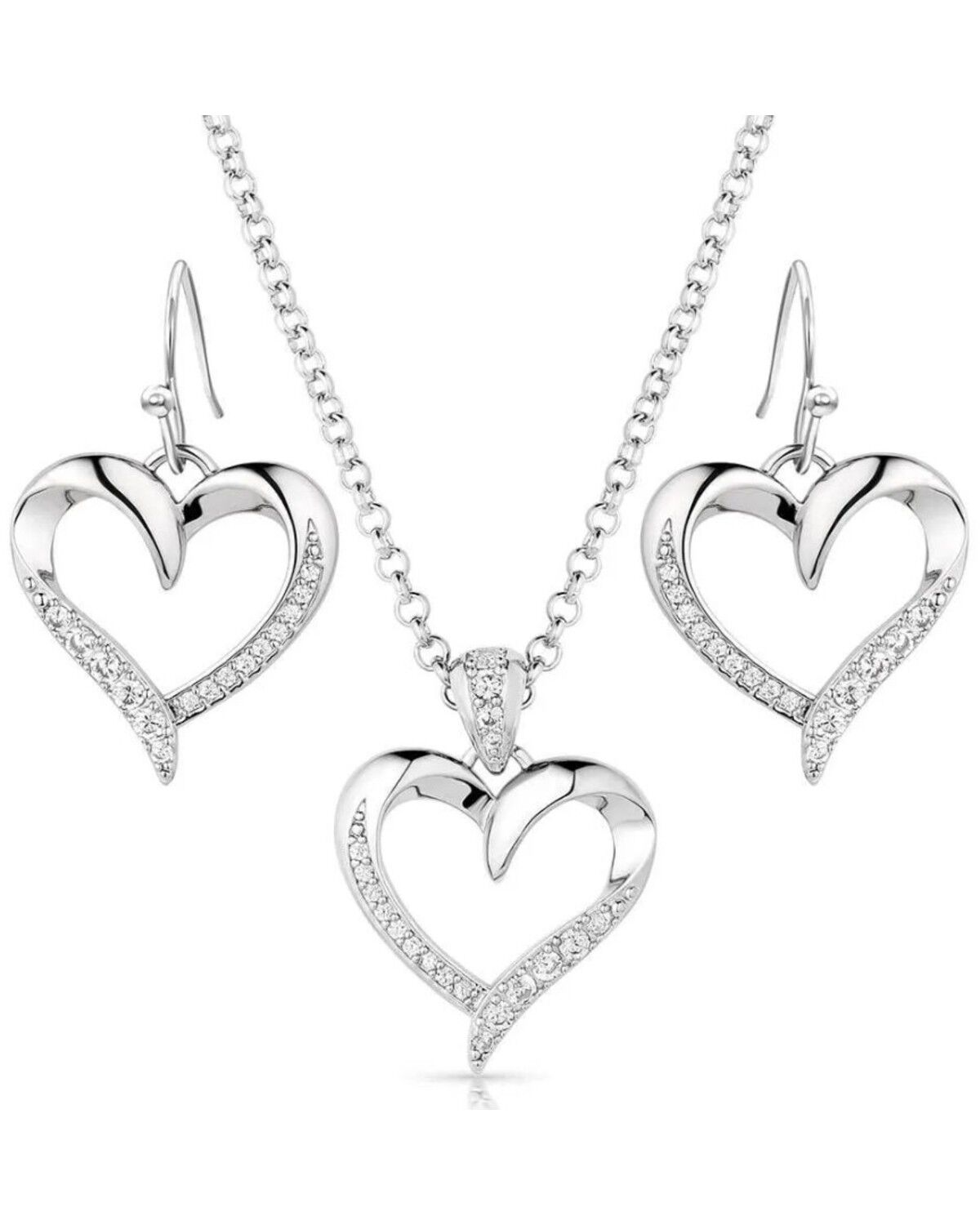 Image #1 - Montana Silversmiths Women's Divine Affection Jewelry Set - 2 Piece, Silver, hi-res