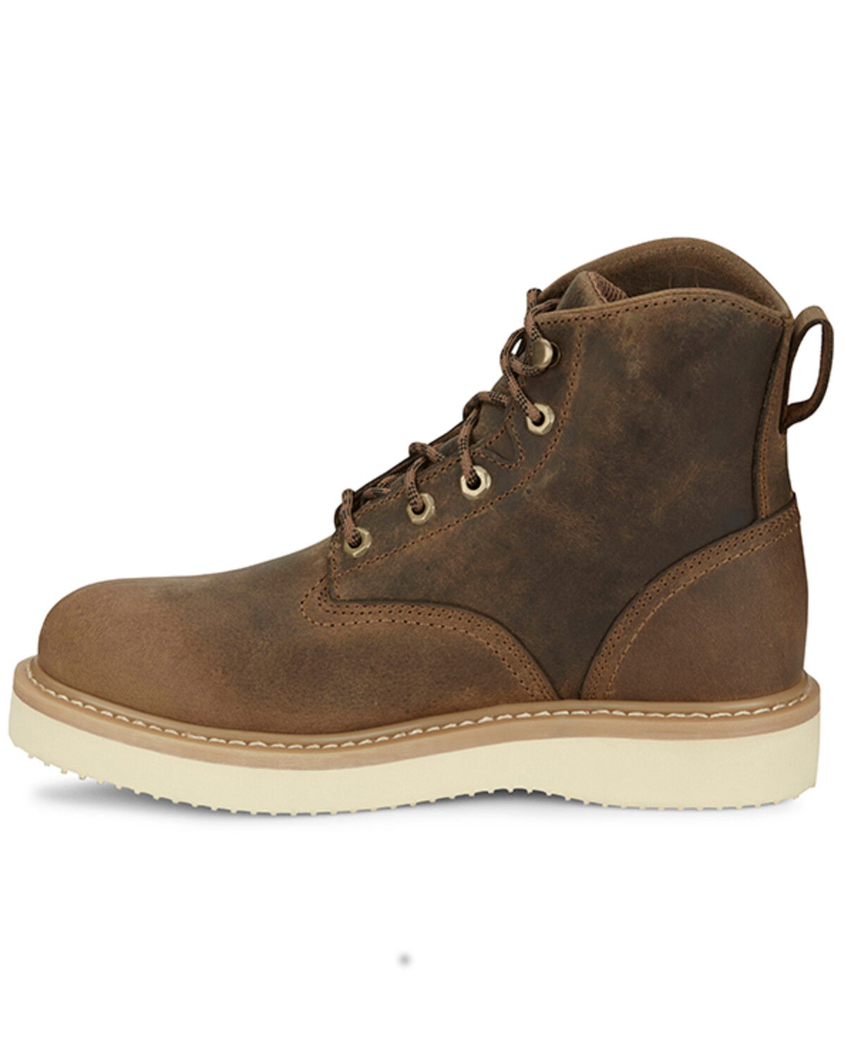 Image #2 - Justin Men's 6" Maxwell Lace-Up Work Boots - Steel Toe, Brown, hi-res