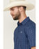 Image #2 - Ariat Men's TEK Leaf Print Short Sleeve Performance Polo, Blue, hi-res