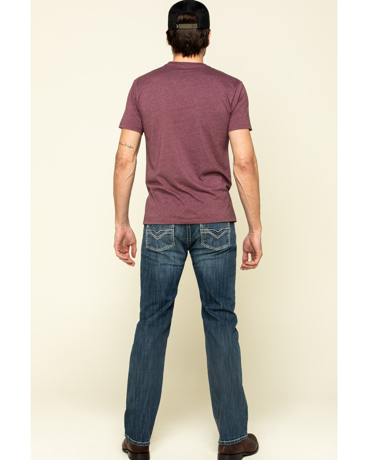 Image #1 - Rock & Roll Denim Men's Revolver Stretch Slim Straight Jeans, Blue, hi-res