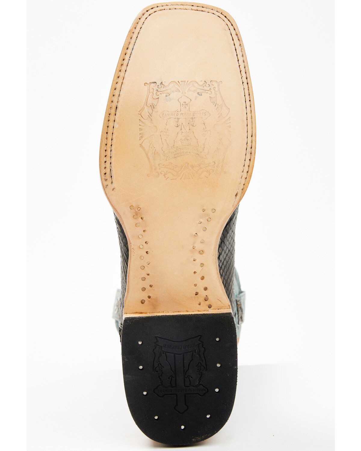 Image #7 - Tanner Mark Men's Python Exotic Western Boots - Broad Square Toe, Brown, hi-res