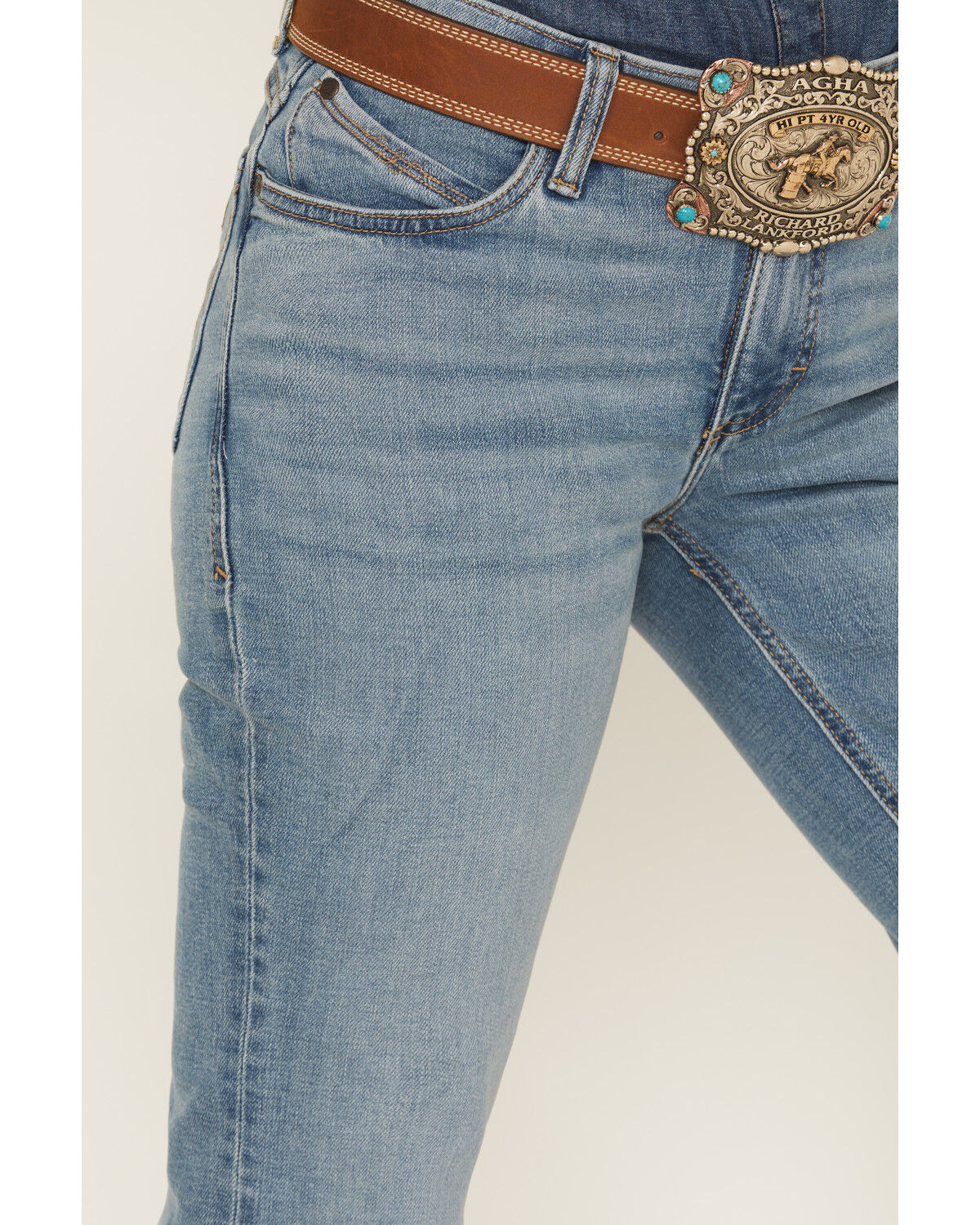 Image #2 - Wrangler Women's Medium Wash Mid Rise Willow Ultimate Riding Bootcut Stretch Denim Jeans, Medium Wash, hi-res
