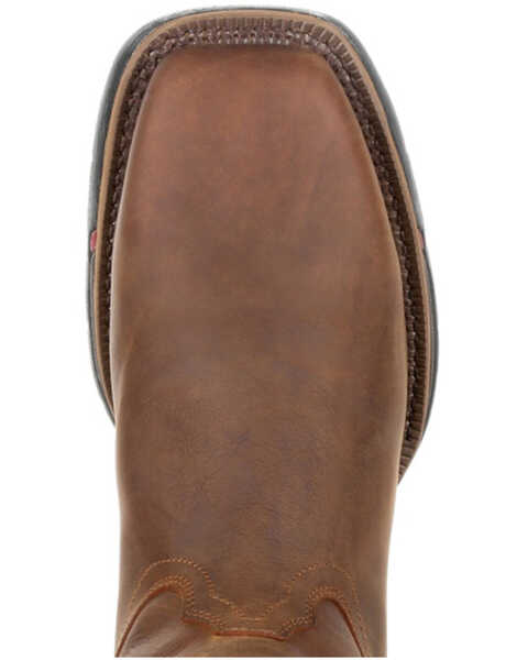 Image #6 - Rocky Men's Long Range Waterproof Western Work Boots - Steel Toe, Brown, hi-res
