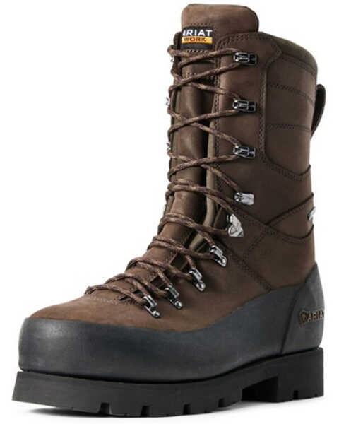 Ariat Men's Linesman Ridge 10" Gore-TEX Lace-Up Work Boots - Composite Toe , Brown, hi-res